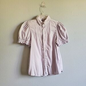 Ba&sh Lilac Pastel Purple Puff Sleeves Blouse Top size XS